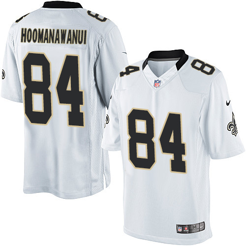 Men's Limited Michael Hoomanawanui Nike Jersey White Road - #84 NFL New Orleans Saints